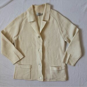 True Vintage Dorce for LeRoy Knitwear Women’s Cream Sweater Jacket